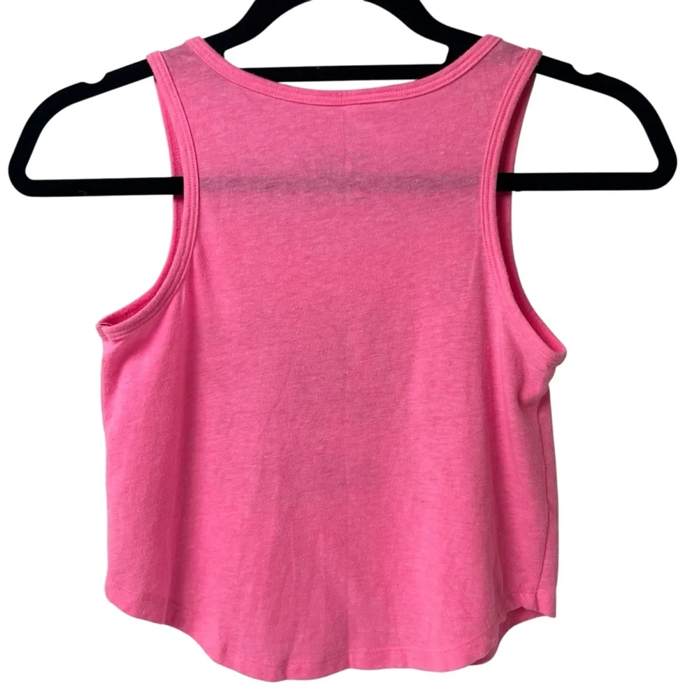 Justice Sparkly Tank Crop Top Pink Kids 8